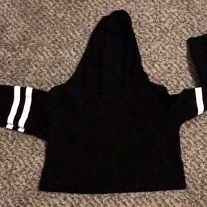 Black cropped hoodie